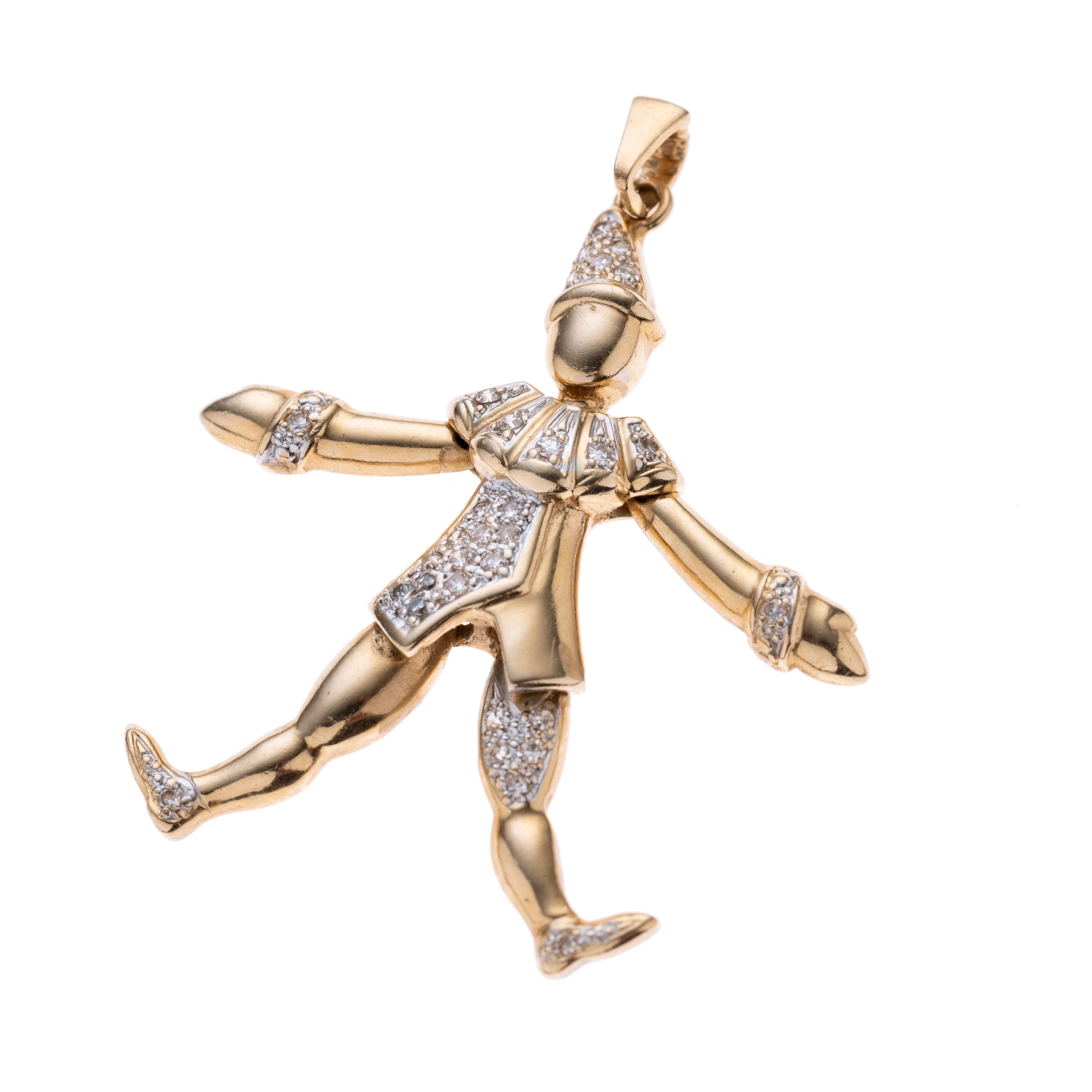 Ein Harlekin besetzt mit insgesamt ca. 0.22 ct.
