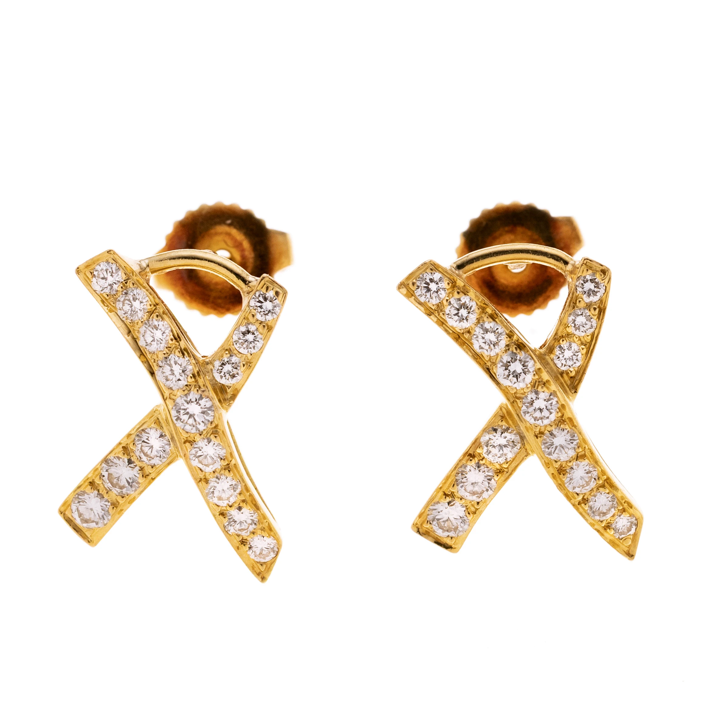 Paloma Picasso für Tiffany and Co. "X" ausgefasst mit je 15 Brillanten